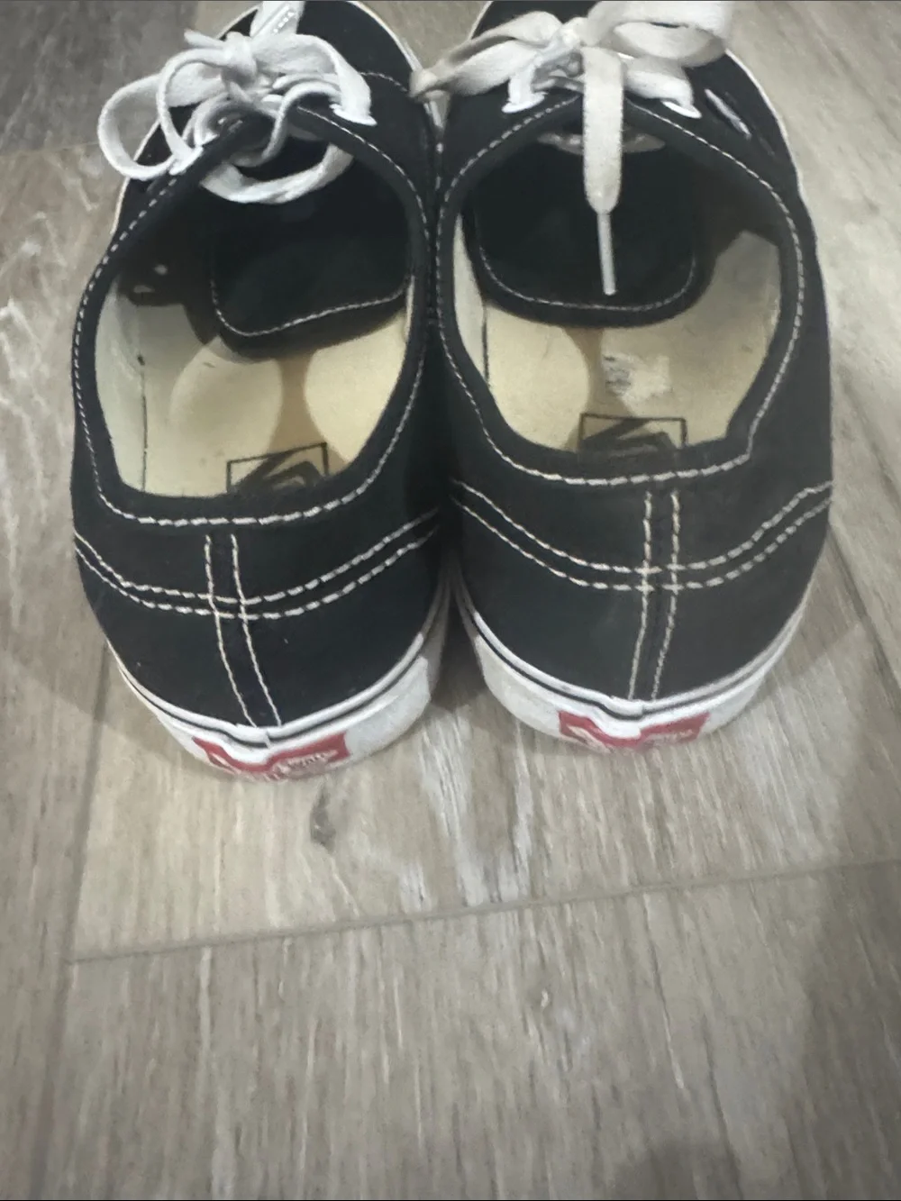 Vans Black Canvas Low-Top Sneakers with White Accents - Men's